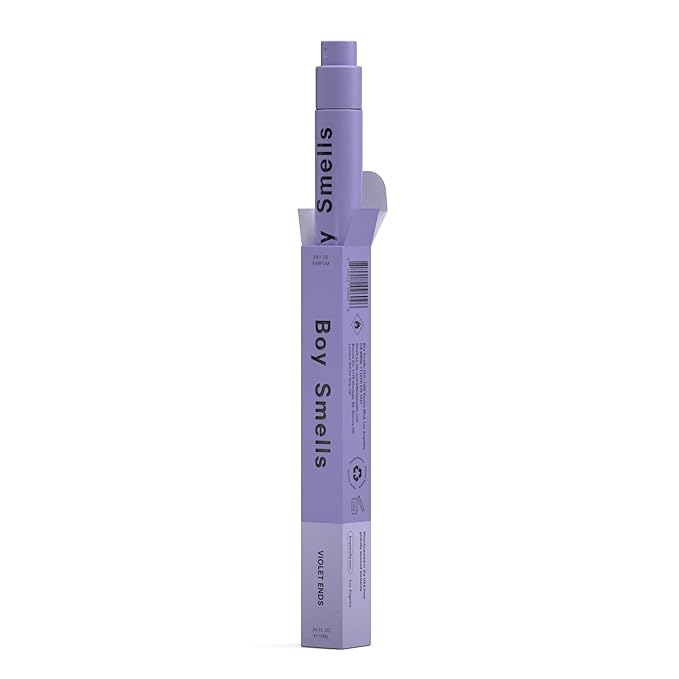 Boy Smells Violet Ends Eau de Parfum Travel Spray – Violet, Rhubarb, Black Tea and Incense Scent – Earthy Powdery Floral Perfume – Body Fragrance – Mini Perfume Spray Bottle – 10ml