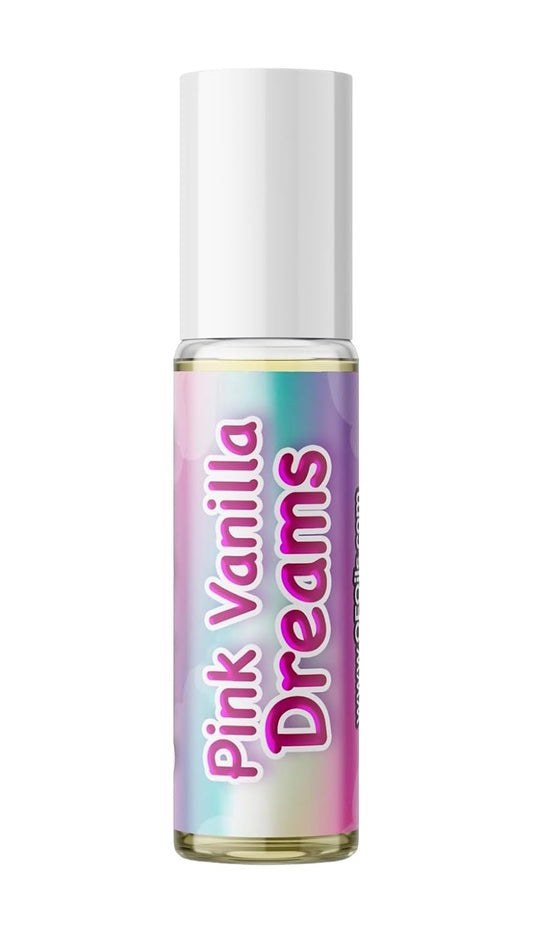 Quality Fragrance Oils' Pink Vanilla Dreams | Long-Lasting Perfume Oil, Alcohol-Free, Strong Scent, 10ml Roll-On | Affordable Alternative to Designer Fragrances
