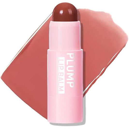 Plumping Lip Balm - Tinted Lip Balm Plumper - Enhancing & Hydrating Lip Moisturizer Fade Lip Lines Lip Care 0.17Oz/4.8g - 04 NOUGAT SAND