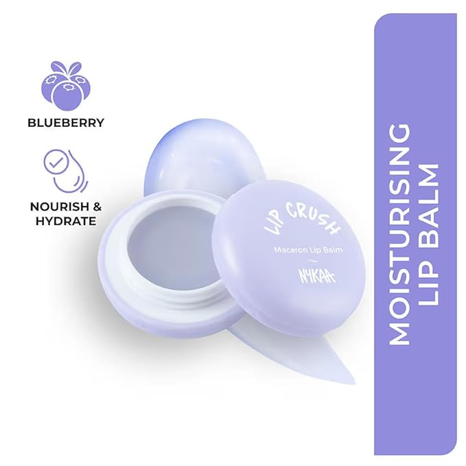 Cosmetics Lip Crush Macaron Lip Balm - Lip Butter with Shea Butter and Sweet Almond Oil - Nourishing and Healthy Lips - 01 Blueberry - 0.28 oz