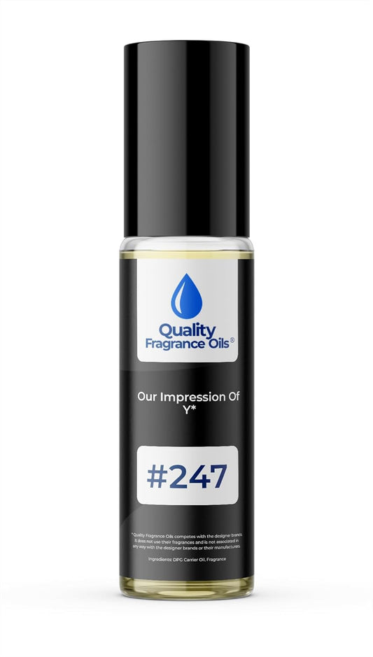 Quality Fragrance Oils' Y for Men Impression #247 | Long-Lasting Perfume Oil, Alcohol-Free, Strong Scent, 10ml Roll-On | Affordable Alternative to Designer Fragrances