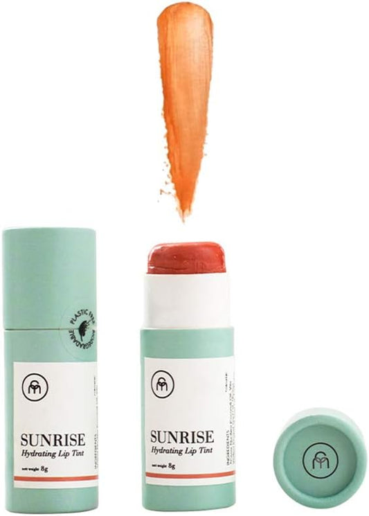 Coconut Matter Lip Balm – Handmade Vegan Coconut Lip Balm with Orange Red Tint - Hydrating Lip Balm with Natural Coconut Oil, SUNRISE