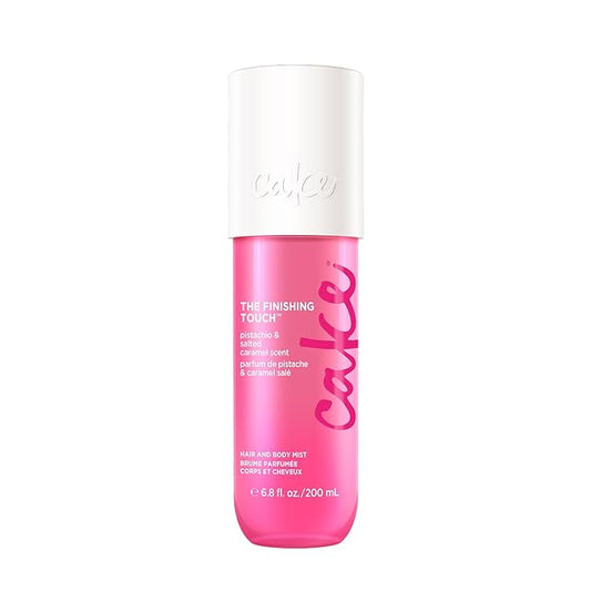 Cake Beauty Hair & Body Mist, The Finishing Touch - Pistachio & Salted Caramel Scent - Infused with Vitamin E & Argan Oil - For All Skin & Hair Types - 6.8 Fl Oz / 200 mL