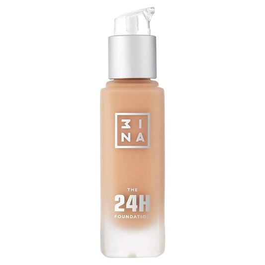 3INA The 24H Foundation 603-24H Long-Wearing Formula - Medium To High Buildable Coverage - Smooth Matte Finish - Expanded Shade Selection - Waterproof, Cruelty Free, Vegan Makeup - 1.01 Oz