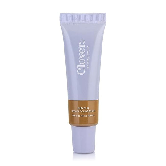 Clover Skin Is In Serum Foundation | Hydrating Face Serum, Lightweight Foundation, Cruelty-Free & Vegan | With Squalane And Sunflower Seed Wax | 30 ml - Shade 10 (Medium-Dark)
