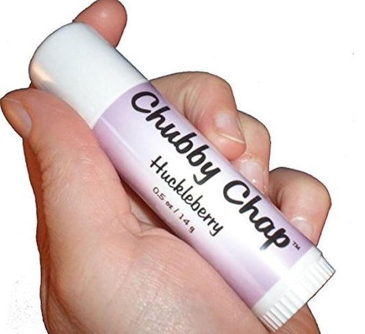 Three (3x) Large Jumbo Chapstick Natural Chapstick - 1/2 Ounce Lip Balm (Huckleberry)