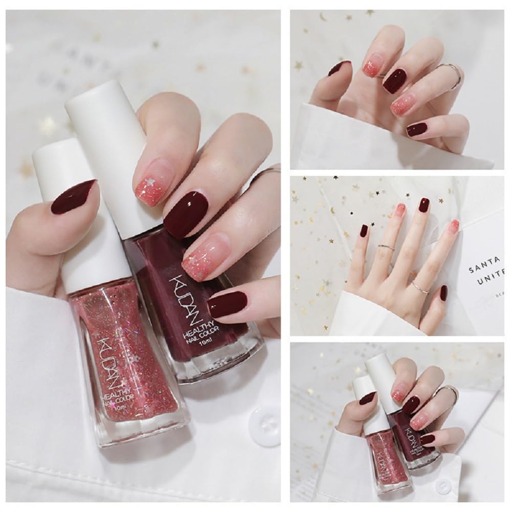 Nail Polish set - Nail Lacquer Quick Dry, Full Size, Vibrant, Colorful, Trendy, Glitter, Glossy, Metallic, Matte Nail Art Nail Shades (N38 Grape smoothie, 52g)