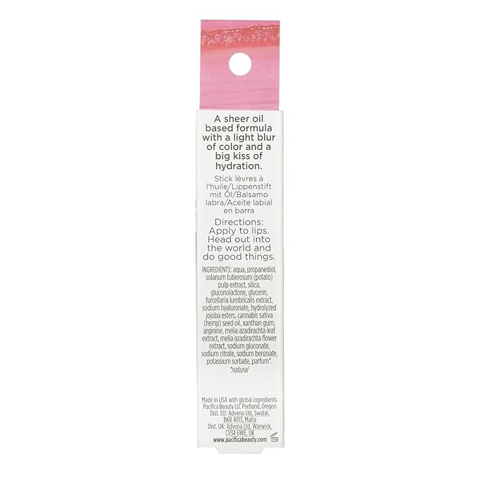 Pacifica Glow Stick Lip Oil - Rosy Glow Women 0.14 oz