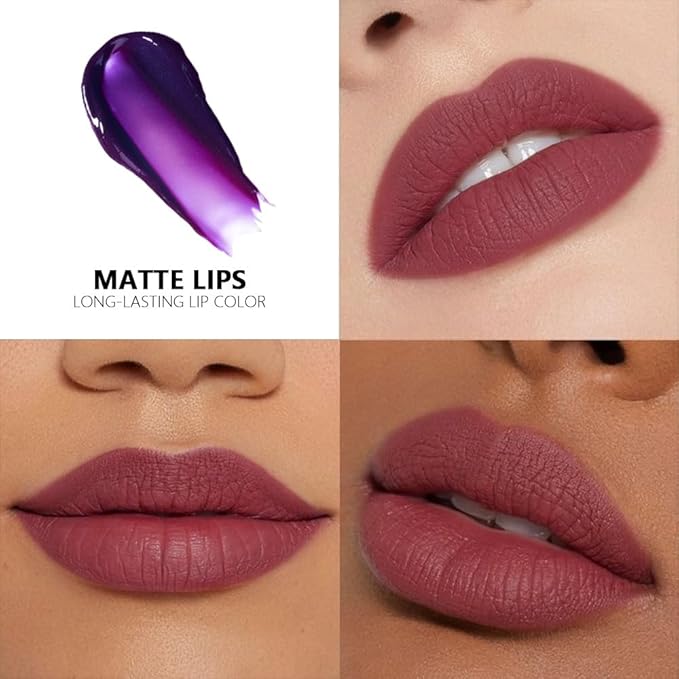 evpct Maroon Red Peel Off Lip Stain Tints, Matte Liquid Lipstick Lip Stain Long Lasting Waterproof for Women, Non-stick Cup Lipstick Peel Off Highly Pigmented Not Faded Smudge-proof Easy to Apply, 01
