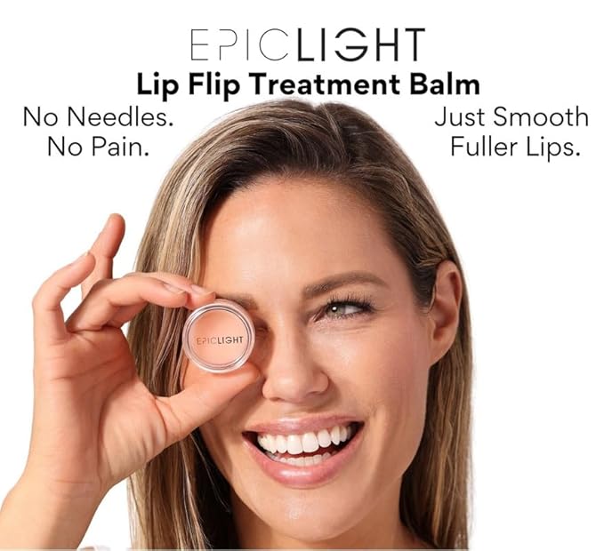 EpicLight Lip Flip Treatment Balm - Lip Balm and Plumper - Peptide Treatment for Lips Volume & Hydration - Plump, Smooth, and Moisturize Lips - Paraben & Sulfate-free, Non-Toxic Makeup