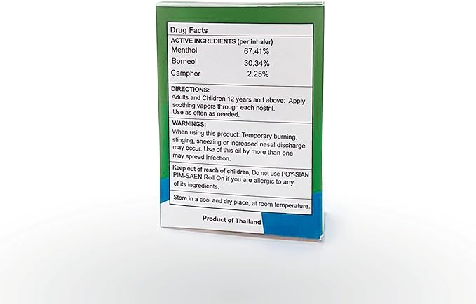 POY-SIAN Thai Pim-Saen Balm Oil 5ml Roll-On (Pack of 3)