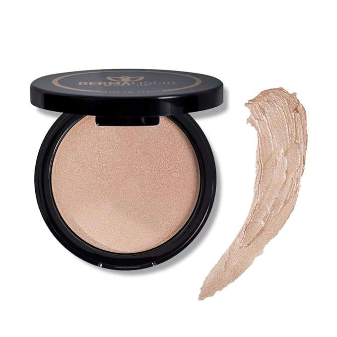 DERMALISCIO Natural glow soul bright highlighter – Highlighter Makeup powder – Natural and Subtle glow – Powder face makeup compatible and easy to use