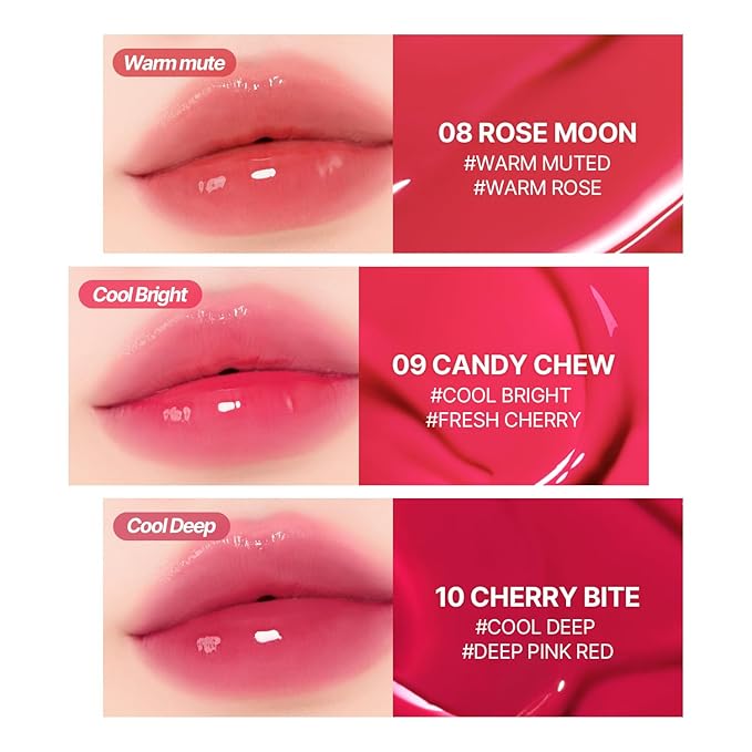 2aN Glaze Bouncing Tint – Lightweight, Moisturizing Lip Tint with High-Shine Finish, Smooth, Light Plumping, Comfortable Wear, Korean Makeup (Berry Shower, 0.16 oz)