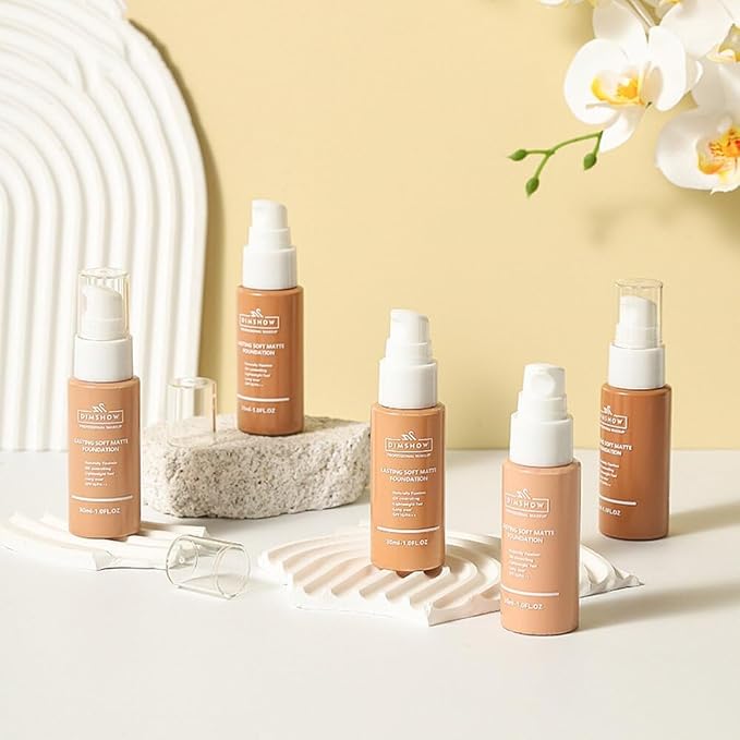 Flawless Matte Liquid Foundation Makeup, Vegan & Cruelty-Free, Liquid Oil-Free Foundation Face Makeup for Combination & Oily Skin, Longwear Medium-Full Coverage (04, 30ml)