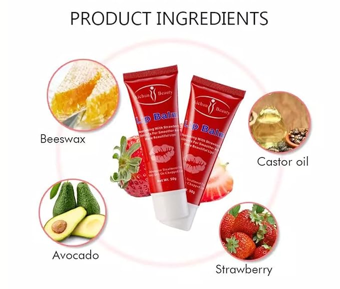 AICHUN BEAUTY Moisturizing Lip Balm Strawberry Smoother Dry Chapped Lips 50g/1.76oz