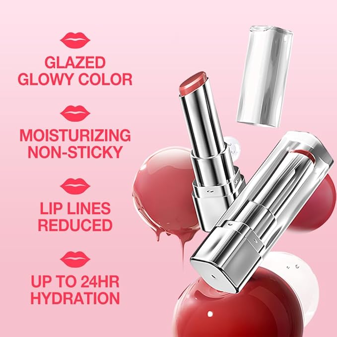 1Pcs Tinted Lip Balm Moisturizing Lipstick – Soft Pale Pink Sheer Hydrating Lip Color for Dry Lips – Nourishing Lip Balm for All Women with a Subtle Natural Scent (S01 Spring)