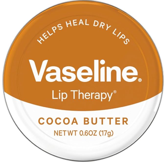 Vaseline Lip Therapy Lip Balm Tin, Cocoa Butter, 0.6 oz