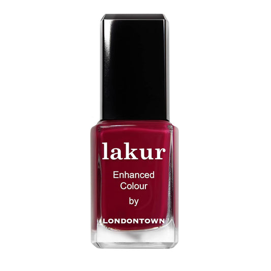 LONDONTOWN lakur Nail Polish - Chip-Resistant, Non-Toxic, Conditions & Hydrates Nails | Glossy Amaranth Purple, Dragon Fruit, .40 fl oz