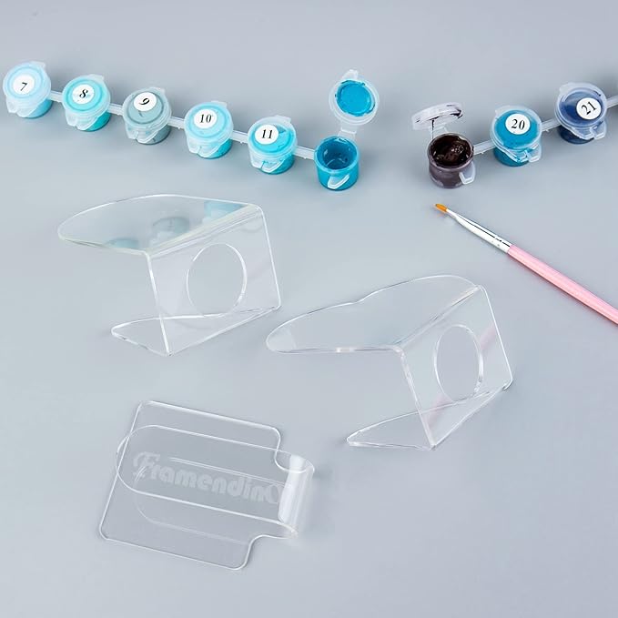 Framendino, 6 in 1 Set Hand Makeup Mixing Palette, Makeup Plate for Foundation with Spatula Makeup Artist Tool for Mixing Foundation Eye Shadow Nail Art for Women