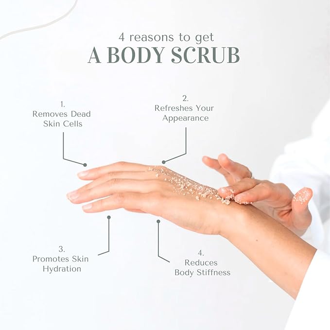 Grape Body & Foot Scrub 10 oz - Improves the elasticity and firmness of skin - Removes dead skin cells, and tighten and tone skin - The best stocking stuffer.