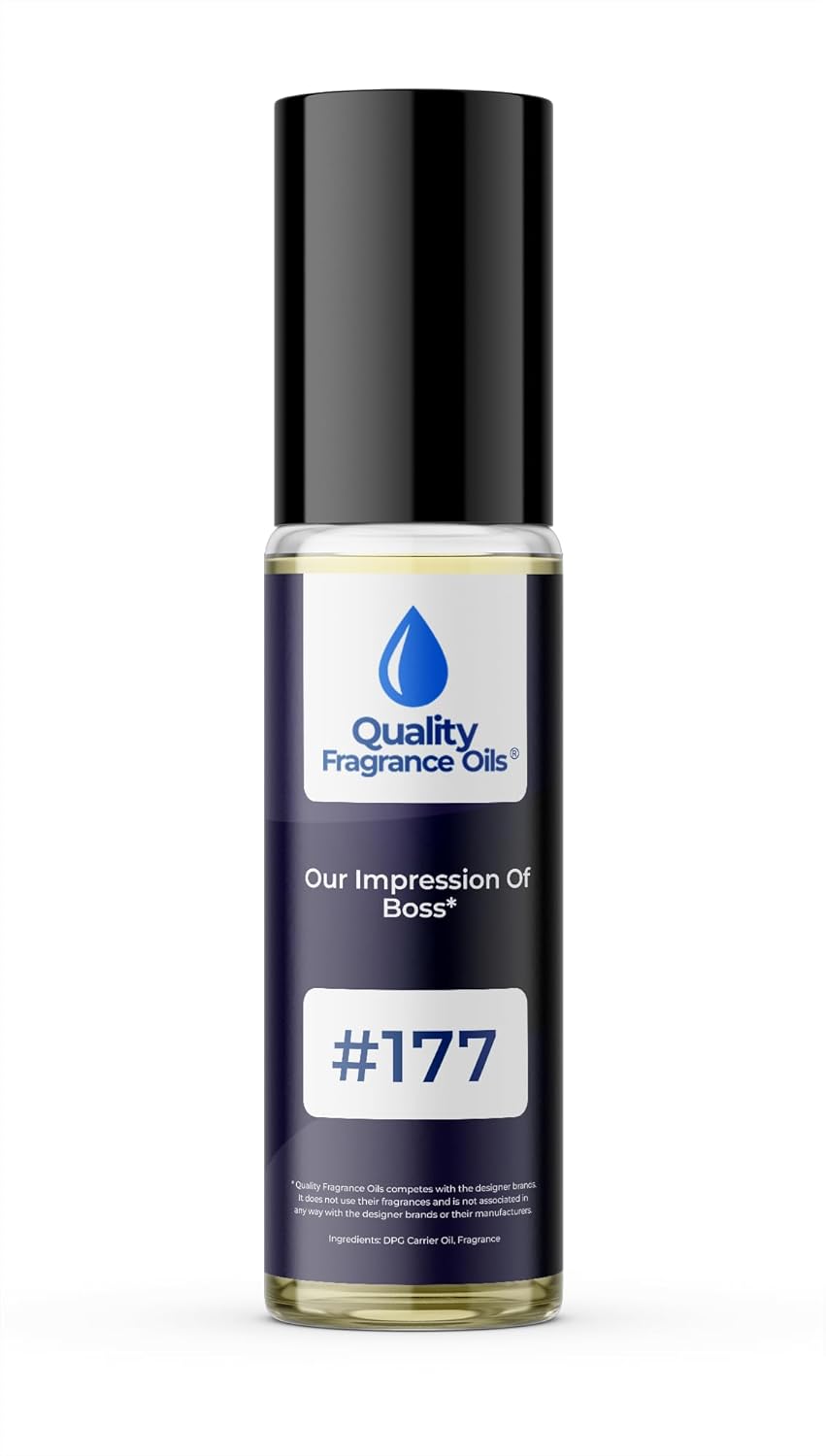Quality Fragrance Oils' Boss for Men Impression #177 | Long-Lasting Perfume Oil, Alcohol-Free, Strong Scent, 10ml Roll-On | Affordable Alternative to Designer Fragrances