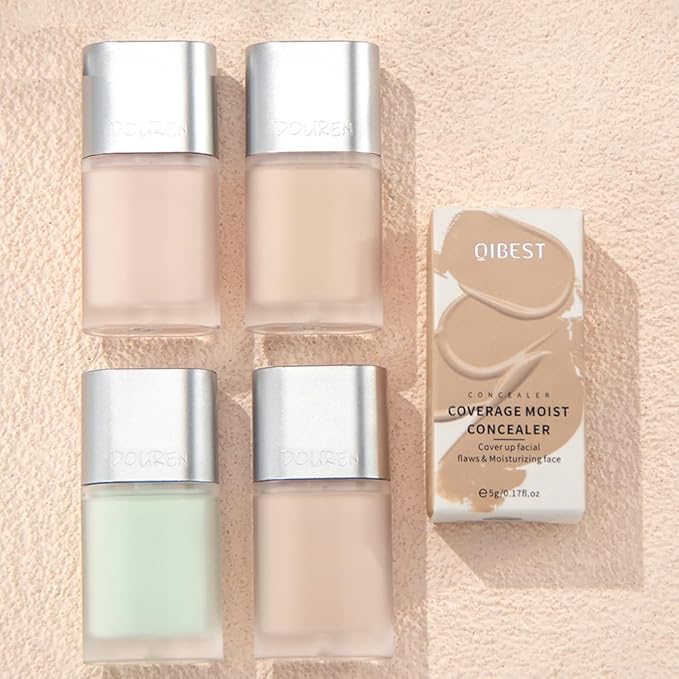 AKARY Moisturizing Precision Concealer, Lightweight & Breathable Cover-up Cream Moist Concealer, Cover Dark Circles Multi-Use Camouflage Cream, Creamy Texture Full Coverage Conceals(02#Skin Tone)