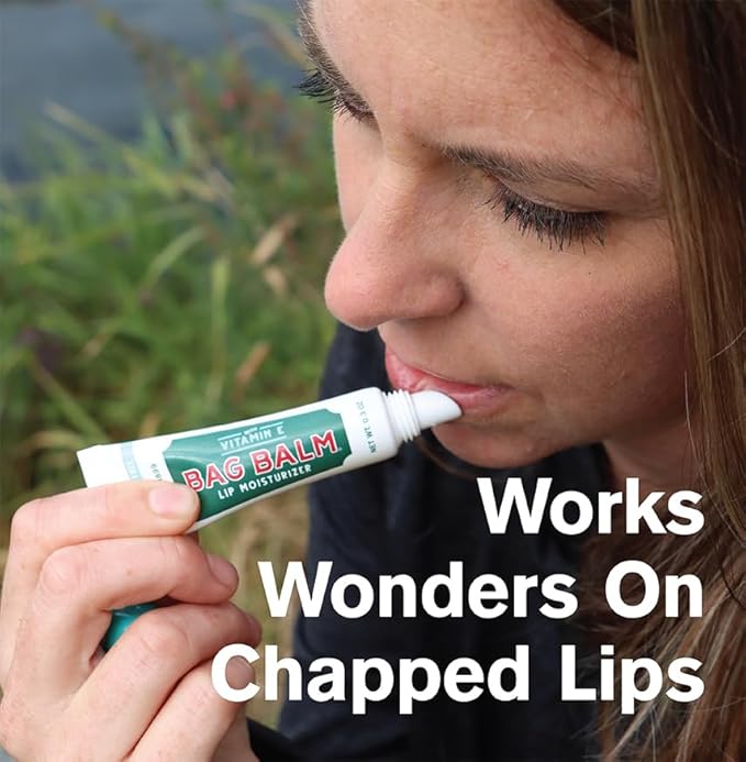 Vermont's Original Bag Balm Fragrance Free Lip Balm with Vitamin E | Pack of 4 0.3oz Tubes