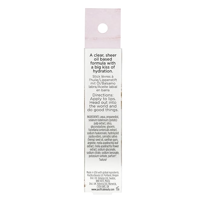 Pacifica Glow Stick Lip Oil - Pink Sheer Women 0.14 oz