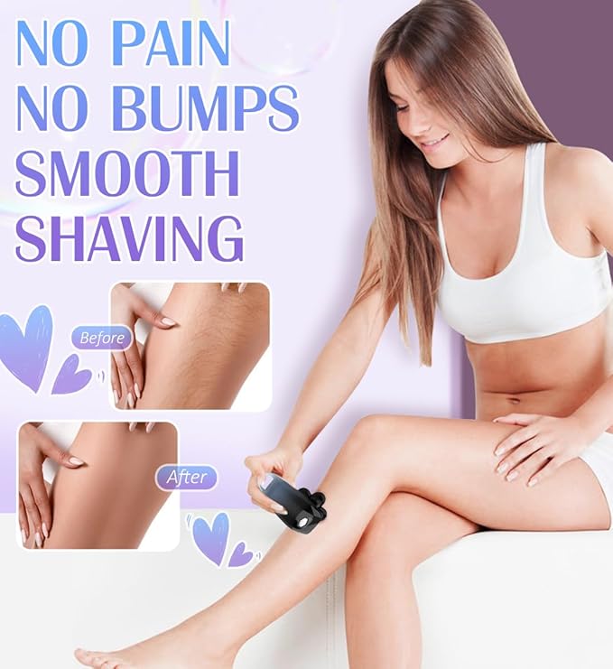 Electric Razors for Women,5 in 1 Womens Electric Leg Shaver Cordless Painless Facial Hair Removal for Arms and Underarms Bikini Trimmer,Portable and Safe Wet and Dry Use Women Shaver,White Black