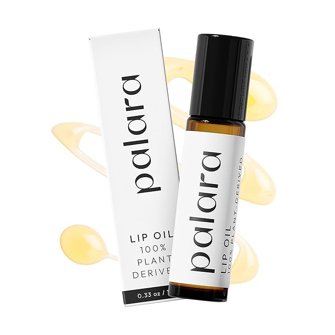 Lip Oil | 100% Plant-Derived & Vegan | Hydrating & Nourishing Lip Care with Squalane | 4-Ingredient Lip Oil Formula for Dry Lips | Lip Moisturizer Rich in Antioxidants and Vitamins | 0.33 oz