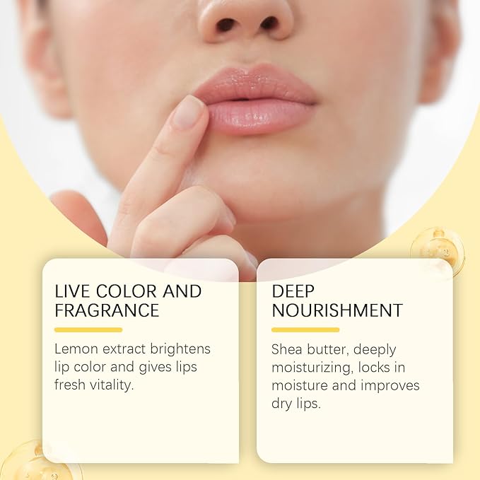 Lemon Lip Balm | All Natural Turmeric Lip Balms & Moisturizers | Hydrates Care Lip Balm, Brighten & Nourish Dark Lips Effortlessly
