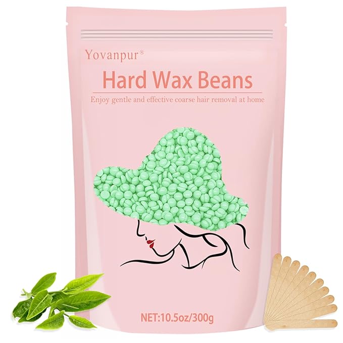 Hard Wax Beads for Hair Removal - 10.5oz Thick Hair Formula for Sensitive Skin, Full Body, Face, Chest, Back, Leg, Bikini Brazilian Waxing - Wax Refill for Women and Men