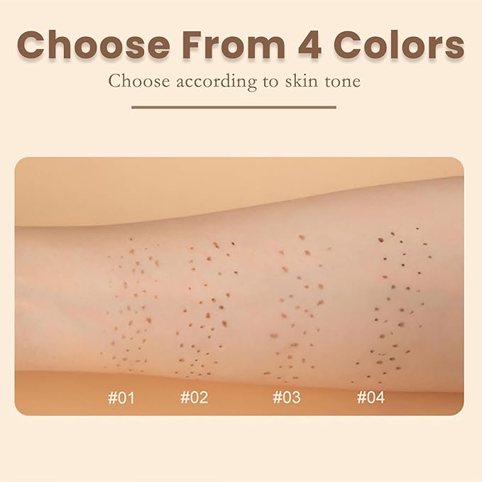 Freckle Pen,2 PCS Faux Freckle Stamp Waterproof,Fake Face Freckles Stain Makeup Long Lasting Quick Dry,Natural Lifelike Soft Dot Freck Pen 2PCS-01 Light