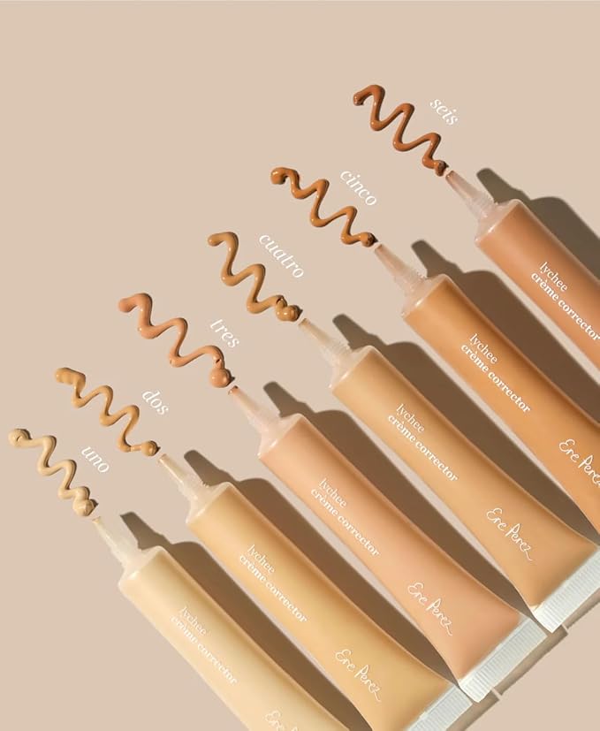 Ere Perez - Natural Lychee Crème Corrector | Vegan, Cruelty-Free, Clean Beauty (Uno – Alabaster Sand, 0.33 oz | 10 ml)