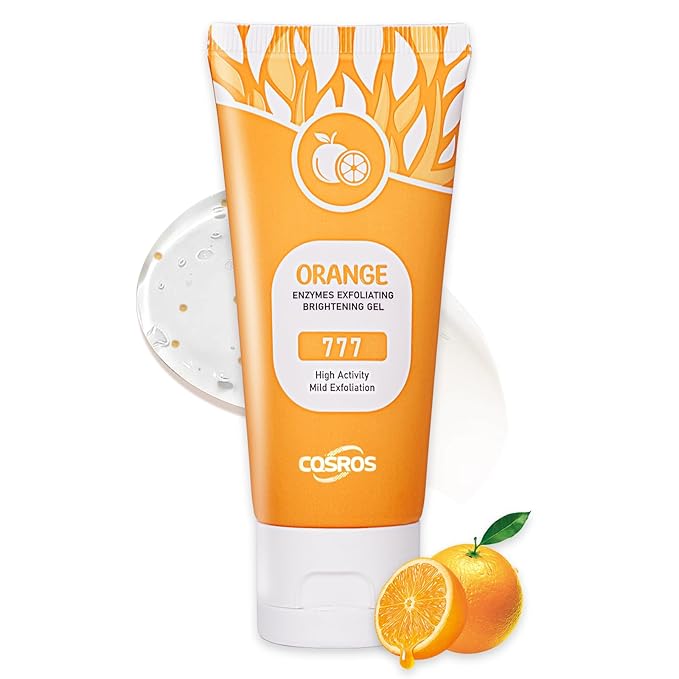 BROUYOUE Orange Exfoliating Gel Scrub for Face and Body Skin, Deep Cleansing Moisturizing Skin Orange Peeling Gel, Natural Orange Exfoliating Gel for All Types Skin (1pc)