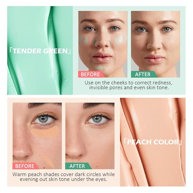 Concealer Cream Makeup Palette Color Corrector,Under Eye Brightener Concealer Dark Circle Concealer Palette,Waterproof Foundation Cream Based Makeup Palette Full Face Contour Kit for Beginners