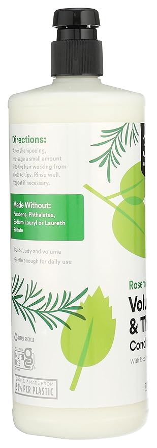 365 by Whole Foods Market, Volume & Thickness Conditioner with Rice Protein & Collagen, Rosemary Mint Scent, 32 Fl Oz