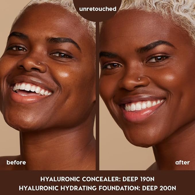 ColourPop Pretty Fresh Creamy Concealer - Full Coverage Concealer with a Natural Finish - Formulated with Hyaluronic Acid & Coconut Water for Instant Hydration - Deep Dark - 200N (0.3 oz)