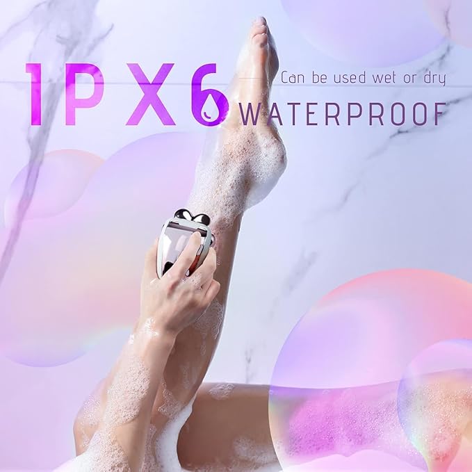 Electric Razors for Women Legs: 5-in-1 Rechargeable Body Shaver - Waterproof Wet Dry Hair Remover - Trimmer for Lady Face Underarms Public Men