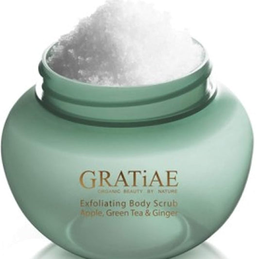Gratiae Organic Exfoliating Salt Scrub Apple, Green Tea and Ginger 10.5 Fl oz