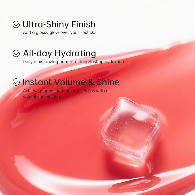 CATKIN Lip Plumper Gloss, Tinted Lip Serum with Hyaluronic Acid & Jojoba Oil, Non-sticky Volumizing Hydrating Formula for a High Shine Maximum 3D Look, Plump & Soft Lips 0.12 Fl Oz-C10 Amethyst Planet