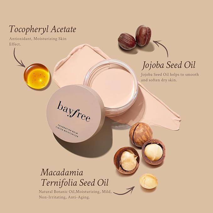 Foundation Balm, Matte Full Coverage Cream Foundation, Mature Skin Foundation, Creamy, Waterproof, Lightweight Face Makeup, 0.99 oz (FAIR)