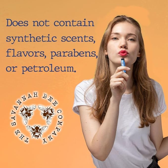 Savannah Bee Company Lip Balm - Lip Moisturizer for Chapped Lips - Hydrating Lip Balm with Pure Honey