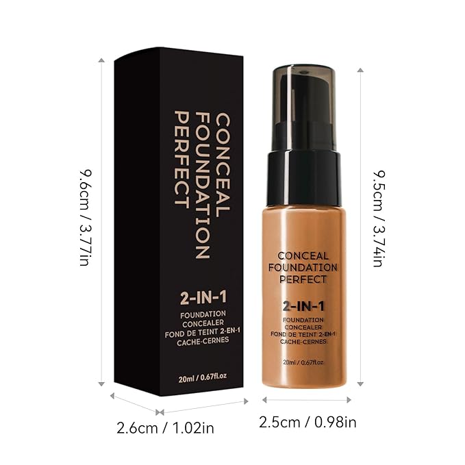 Flawless Liquid Coverage Foundation Long-Lasting Makeup Base Moisturizing Non-greasy Poreless Liquid Concealer Foundation For All Skin, Easy To Push Away, Matte Finish, Balanced Skin Color(01#)