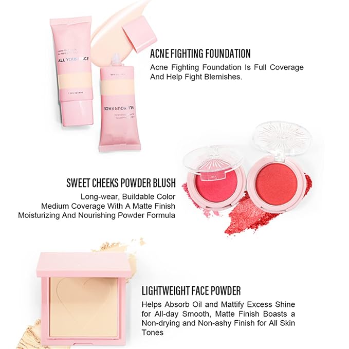 All In One Makeup Kit,Makeup Gift Set for Women Beginners,20 Colors Eyeshadow Palette, Lipstick, Eyebrow Pencil, Eyeliner & Mascara, Concealer Foundation Makeup Kit for Girls.