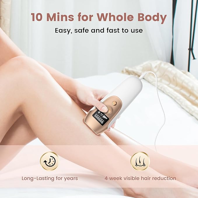 Hair Removal Device, Hair Removal for Women and Men，Hair Removal Body and Face for Home Use,model S3