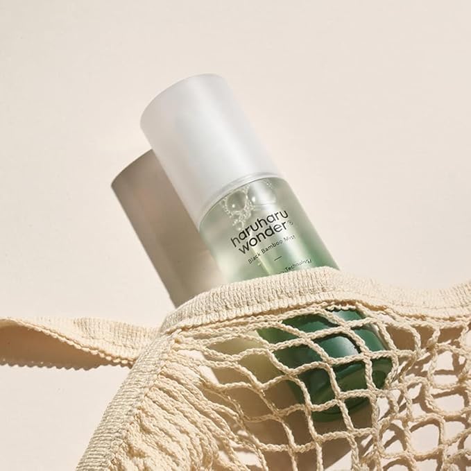 haruharu Wonder Black Bamboo Mist, 2.7 fl.oz. Hydrating and Firming Skin, Black Rice, Panax Ginseng for Clean and Smooth Skin Surface, Korean Skincare, Vegan, Cruelty Free