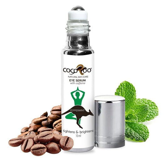 Caffeinated Eye Serum, Nutrient-Dense, 100% Pure, Natural & Vegan (Peppermint)