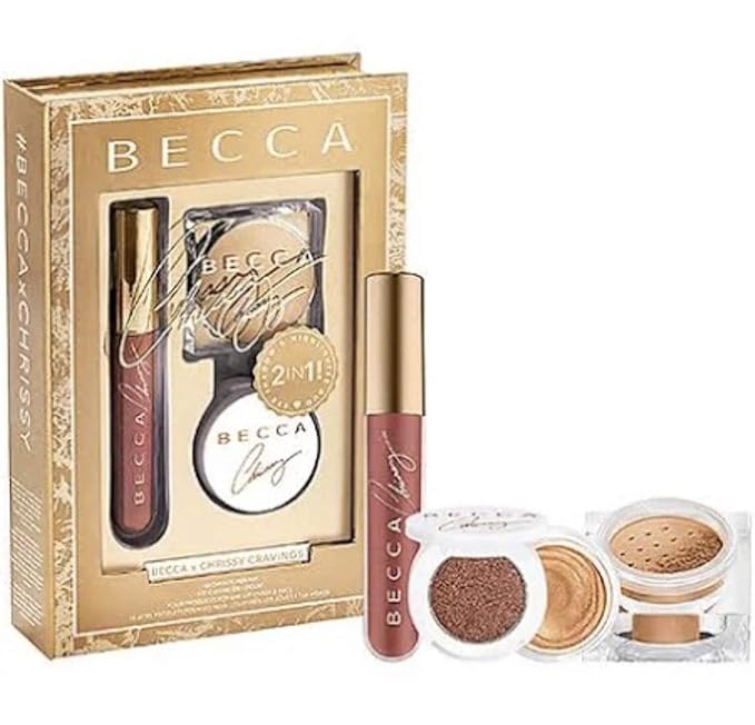 Becca x Chrissy Teigen Cravings Glow Recipe Face Makeup Kit 4 Pc Set