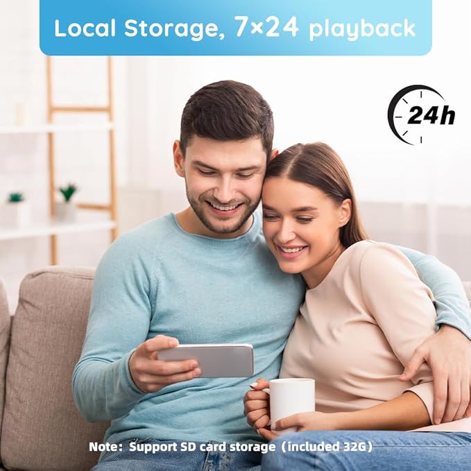 Ellie Video Baby Monitor, Full AI Function Monitor with Camera and Audio, Two Way Control for no WiFi or WiFi, Face Covered Alert, Sleep Analysis, Breathing Detection